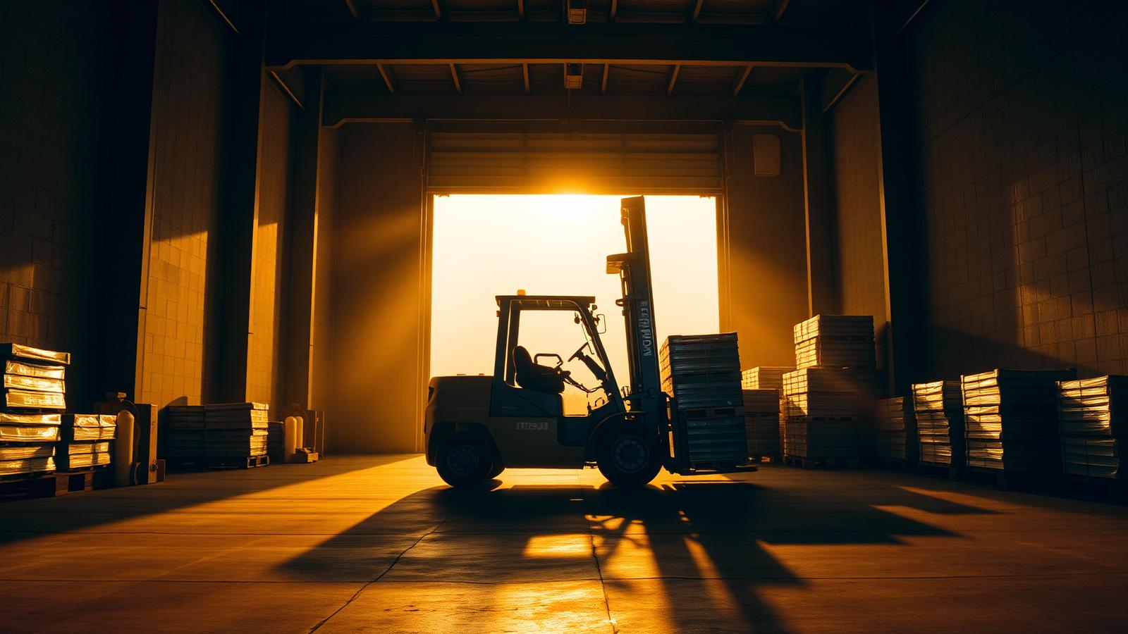Loading dock at A-Z Wholesale Waco at golden hour